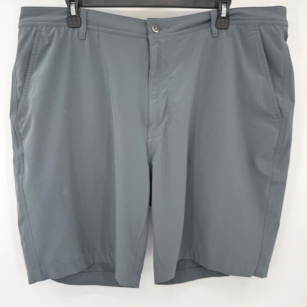 FootJoy Golf Shorts Mens 40 Gray Performance Flat Front Stretch FJ Athletic READ